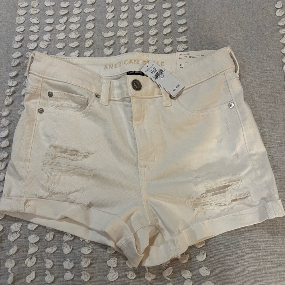 American Eagle Outfitters Women's White Jean Shorts